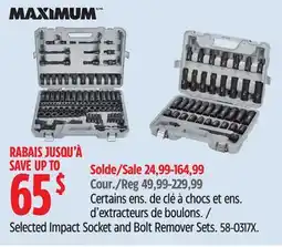 Canadian Tire Selected Impact Socket and Bolt Remover Sets offer