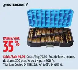 Canadian Tire Mastercraft 300-Pc Titanium-Coated Drill Bit Set offer