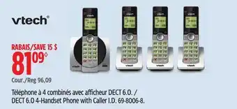 Canadian Tire DECT 6.0 4-Handset Phone with Caller I.D offer