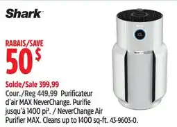 Canadian Tire Shark NeverChange Air Purifier MAX. Cleans up to 1400 sq-ft offer
