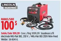 Canadian Tire MIG-Pak 180 230V Wire-Feed Welder offer