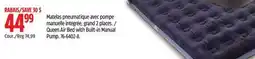 Canadian Tire Outbound Queen Air Bed with Built-in Manual Pump offer