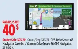 Canadian Tire Garmin DriveSmart 66 GPS Navigator offer