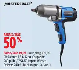 Canadian Tire Mastercraft 7.5A 1/2 Impact Wrench offer