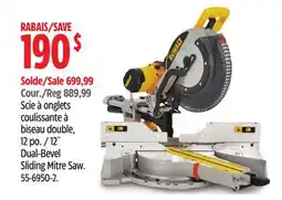 Canadian Tire DEWALT 12˝ Dual-Bevel Sliding Mitre Saw offer