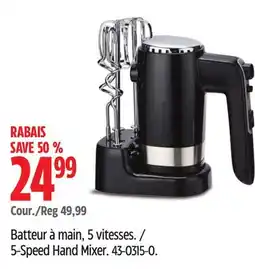 Canadian Tire MASTER Chef 5-Speed Hand Mixer offer