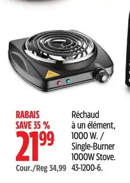 Canadian Tire Single-Burner 1000W Stove offer