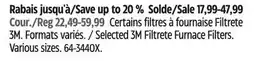 Canadian Tire 3M Selected 3M Filtrete Furnace Filters offer