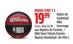 Canadian Tire NBA Team Tribute Toronto Raptors Basketball offer
