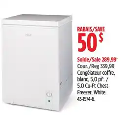 Canadian Tire Master-chef 5.0 Cu-Ft Chest Freezer, White offer
