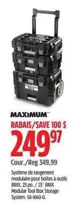 Canadian Tire 23˝ BRIX Modular Tool Box Storage System offer