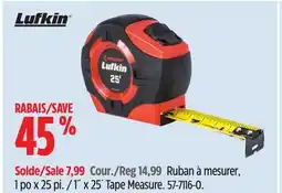 Canadian Tire Lufkin 1˝ x 25´ Tape Measure offer