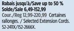 Canadian Tire NOMA Selected Extension Cords offer