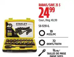 Canadian Tire Stanley Professional Grade Black Chrome Socket Set, 19-pc, SAE/Metric offer