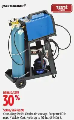 Canadian Tire Welder Cart offer