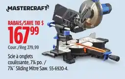Canadian Tire Mastercraft 71⁄4˝ Sliding Mitre Saw offer