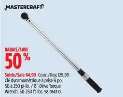 Canadian Tire MASTERCRAFT 1⁄2˝-Drive Torque Wrench offer