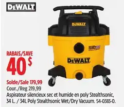 Canadian Tire DEWALT 34L Poly Stealthsonic Wet/Dry Vacuum offer