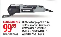 Canadian Tire MAXIMUM Oscillating Multi-Tool with Universal-Fit Accessory Kit offer