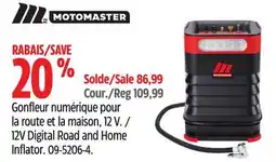 Canadian Tire MotoMaster 12V Digital Road and Home Inflator offer