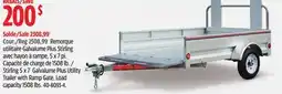 Canadian Tire Stirling 5 x 7´ Galvalume Plus Utility Trailer with Ramp Gate. Load capacity 1508 lbs offer