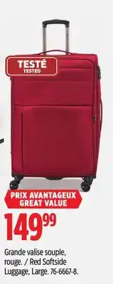 Canadian Tire Red Softside Luggage, Large offer