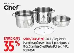 Canadian Tire MASTER Chef 8-Qt Stainless-Steel Pasta Pot Set, 4-Pc offer