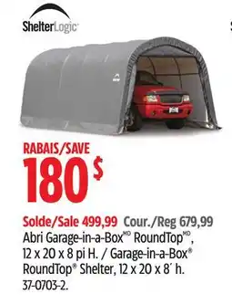 Canadian Tire ShelterLogic Garage-in-a-Box RoundTop Shelter offer