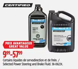 Canadian Tire Selected Power Steering and Brake Fluid offer
