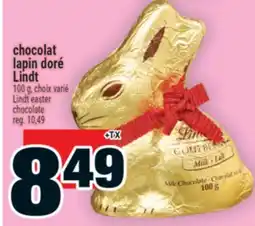 Super C CHOCOLAT LAPIN DORÉ LINDT | LINDT EASTER CHOCOLATE offer