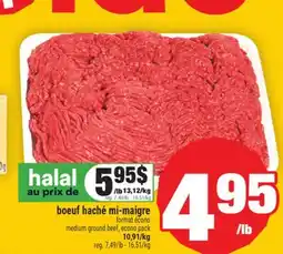 Super C BOEUF HACHÉ MI-MAIGRE | MEDIUM GROUND BEEF offer