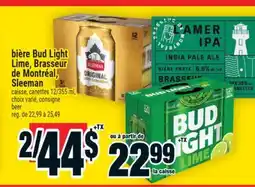 Super C bière Bud Light Lime, Brasseur de Montréal, Sleeman | beer offer