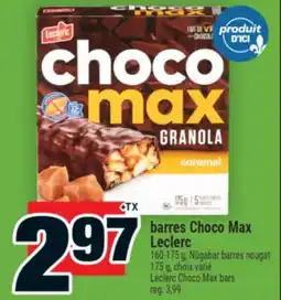 Super C BARRES CHOCO MAX LECLERC | LECLERC CHOCO MAX BARS offer