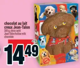 Super C Chocolat au lait creux Jean-Talon | Jean-Talon hollow milk chocolate offer