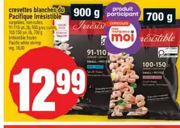 Super C Crevettes blanches du Pacifique Irrésistible | Irrésistible frozen Pacific white shrimp offer
