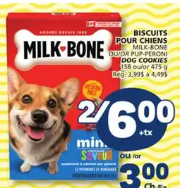 Marché Bonichoix MILK-BONE OR PUP-PERONI DOG COOKIES offer