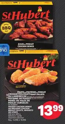 Marché Bonichoix ST-HUBERT FROZEN CHICKEN WINGS OR BREADED CHICKEN BREAST FILLETS, NUGGETS offer