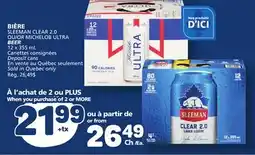 Marché Bonichoix SLEEMAN CLEAR 2.0 OR MICHELOB ULTRA BEER offer