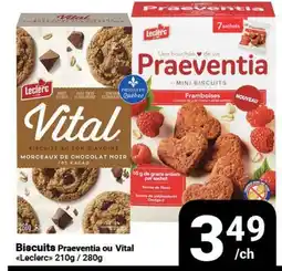 Pasquier Biscuits Praeventia ou Vital Leclerc offer