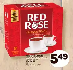 Marché Bonichoix RED ROSE OR SALADA Orange pekoe TEA BAGS offer