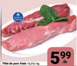 Pasquier Filet de porc frais offer