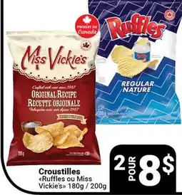 Pasquier Croustilles Ruffles ou Miss Vickie's offer