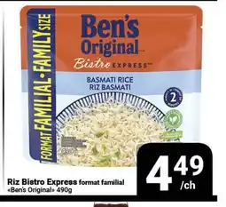 Pasquier Riz Bistro Express format familial Ben's Original offer