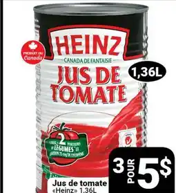 Pasquier Jus de tomate Heinz offer
