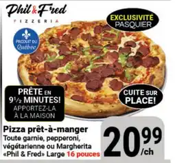 Pasquier Pizza prêt-à-manger Phil & Fred offer