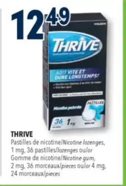 Familiprix THRIVE Nicotine lozenges, 1 mg, 36 lozenges or Nicotine gum, 2 mg, 36 pieces ou/or 4 mg, 24 pieces offer
