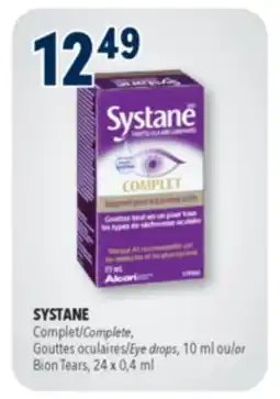Familiprix SYSTANE, Complete, Eye drops, 10 ml or Bion Tears offer