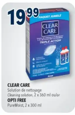 Familiprix CLEAR CARE, Cleaning solution, 2 x 360 ml or OPTI FREE, PureMoist, 2 x 300 ml offer