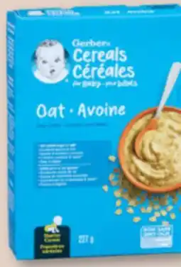 Familiprix GERBER Baby cereals, 227g offer