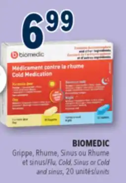 Familiprix BIOMEDIC Flu, Cold, Sinus or Cold and sinus, 20units offer